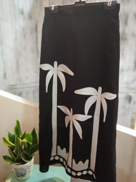 ATRANI. FALDA NEGRA CON BORDADO [0]