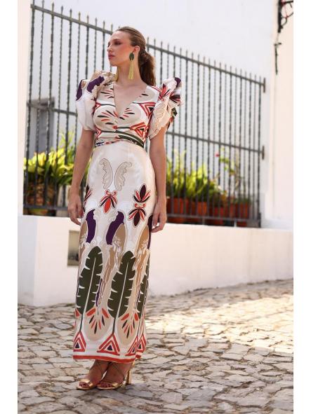 TAROA. VESTIDO ESTAMPADO