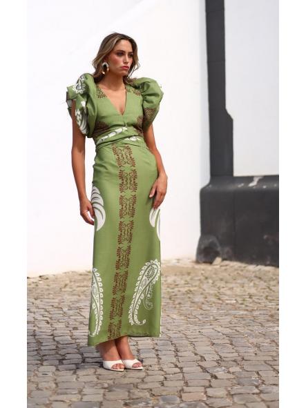 TAROA. VESTIDO VERDE