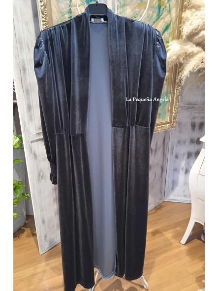 VELLUTO. CAFTAN TERCIOPELO GRIS [1]