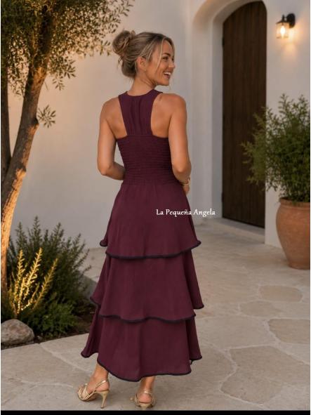 ZAHARA. VESTIDO GRANATE [1]