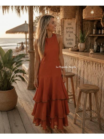 ZAHARA. VESTIDO TEJA