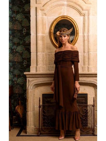 CLAUS. VESTIDO MARRON CHOCOLATE [1]