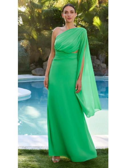 ADELE. VESTIDO LARGO VERDE