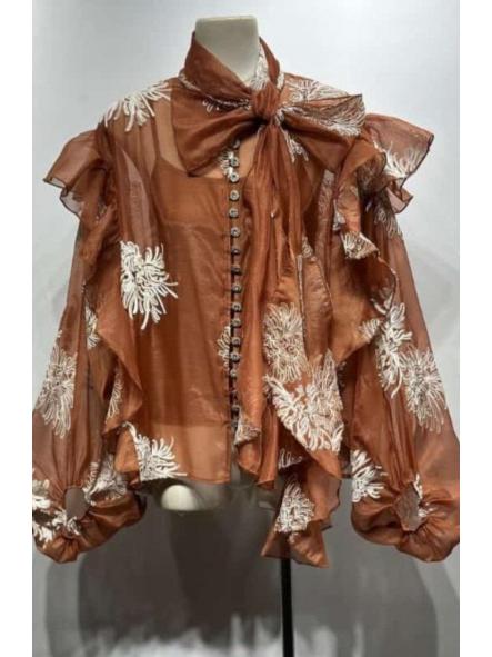 MANUELA. BLUSA  COLOR TEJA BORDADA [0]