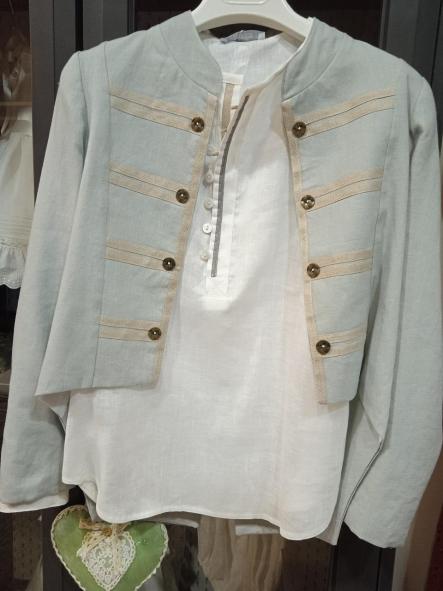 1449 TRAJE PRIMERA COMUNION NIÑO EN VERDE AGUA. LEVITA Y PANTALON [1]