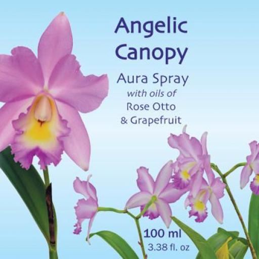 Angelic Canopy Con aceites de Toronja & Rose Otto de Bulgaria, etiqueta azul