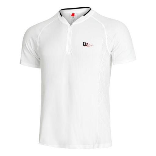 Camiseta Wilson Bela M Players Seamless Zip - Blanca