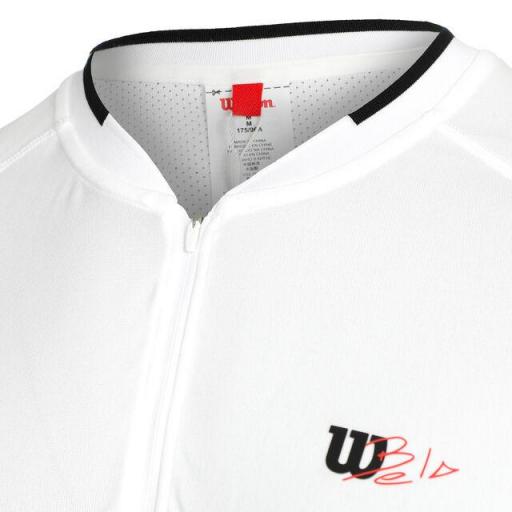 Camiseta Wilson Bela M Players Seamless Zip - Blanca [1]