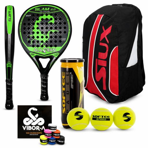 Starter Kit Pádel Completo – Pala + Mochila + Bolas y Overgrips | Empieza a Jugar desde el Día 1 [0]