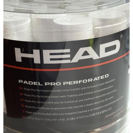 Overgrips Head Pádel Pro Perforado | Tambor 60 Unidades o Packs (5/15/20/30/45) | Agarre y Transpiración [1]