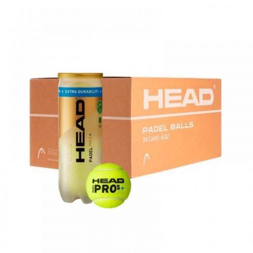 Head Pro S+ Bolas de Pádel – Tubo de 3 Pelotas Oficiales | Mayor Durabilidad, Rebote Constante y Rendimiento Profesional [3]