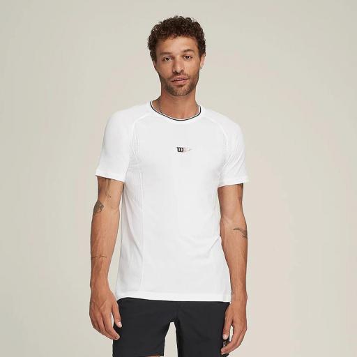 Camiseta Wilson Bela M Players Seamless Crew 2.0 - Blanca