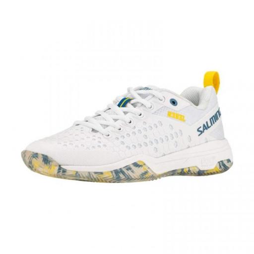 Zapatillas Salming Rebel - Blanco Azul Amarillo [2]