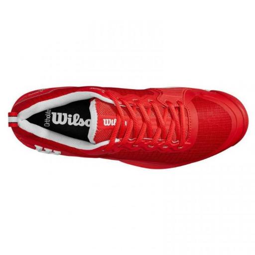 Zapatillas Wilson Rush Pro 4.5 Clay Rojo Blanco [3]