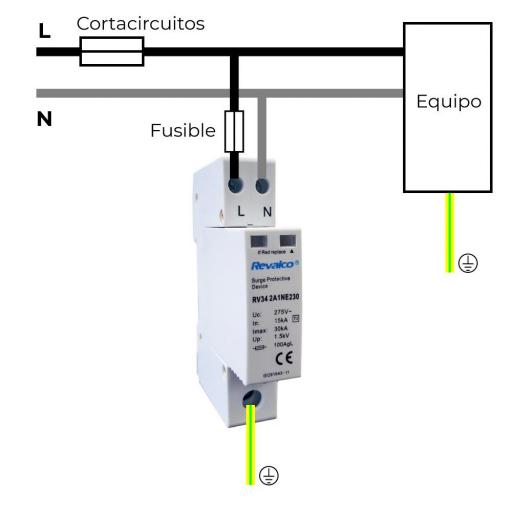 Protector sobretension 1p+n 30ka 275v transitorio 1 modulo (retractilado) [1]