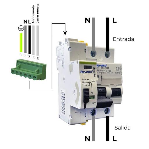 Interruptor diferencial 2p 40a 30ma ac c/reconexion automatica con 3 tiempos de rearme 10/60/300 segundos [1]