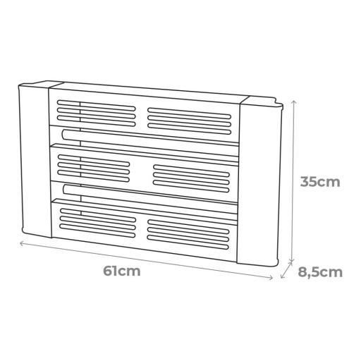 Mata insectos con placa adhesiva 2x15w 100m² 61x8,5x35cm edm [1]