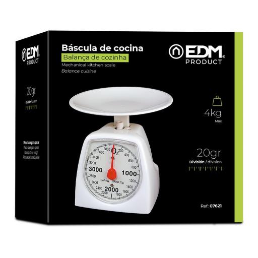 Bascula analogica de cocina max. 4kg edm [1]