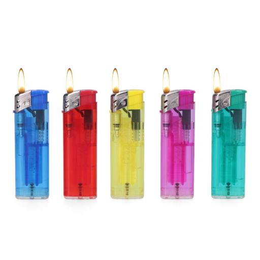 Encendedor colores surtidos transparente recargable e 8x2,5x1cm euro/u [1]