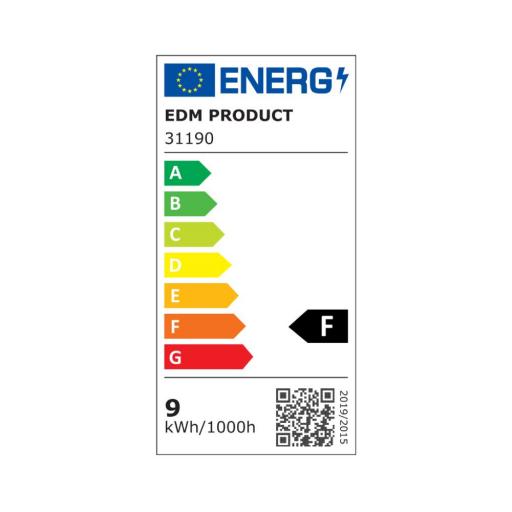 Tubo led t8 9w 900lm 6500k luz fria (eq.18w) ø2,6x60cm edm [1]