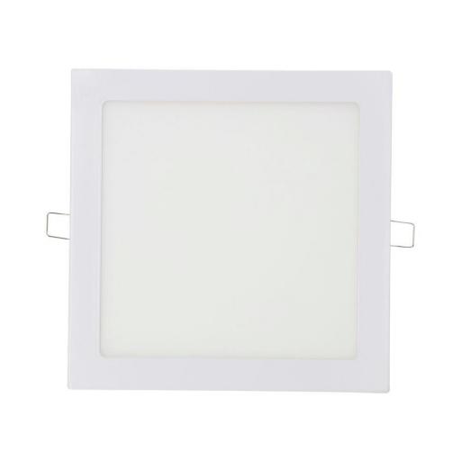 Downlight led empotrable cuadrado 20w luz fria 6400k 1500lm blanco 22x22cm edm [1]