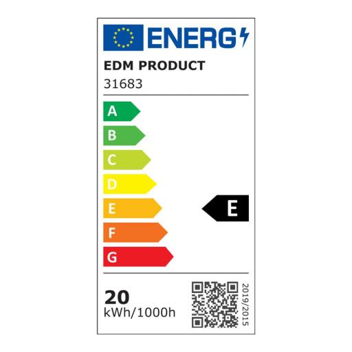 Regleta electronica led 20w 6400k luz fria 1900lm 8x59,7x3,1cm edm [1]