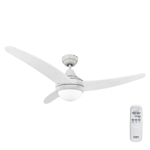 Ventilador de techo modelo egeo. color blanco. potencia: 60w aspas: ø122cm con mando a distancia edm [0]