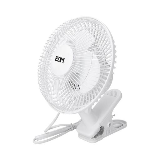 Ventilador de pinza. color blanco. potencia: 15w aspas: ø15cm 28cm edm [0]