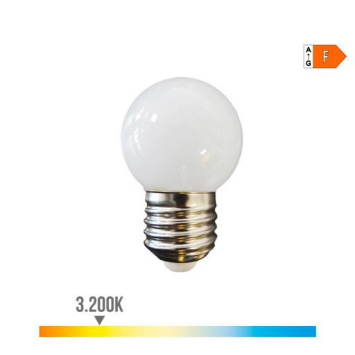 Bombilla esferica led e27 1,5w 130lm 3200k luz calida ø4,3x7cm edm [0]