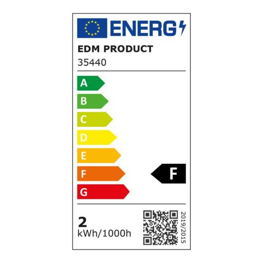 Bombilla esferica led e27 1,5w 130lm 3200k luz calida ø4,3x7cm edm [1]