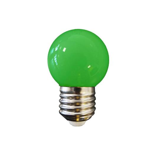 Bombilla esferica led e27 1w 80lm luz verde ø4,3x7cm edm [0]