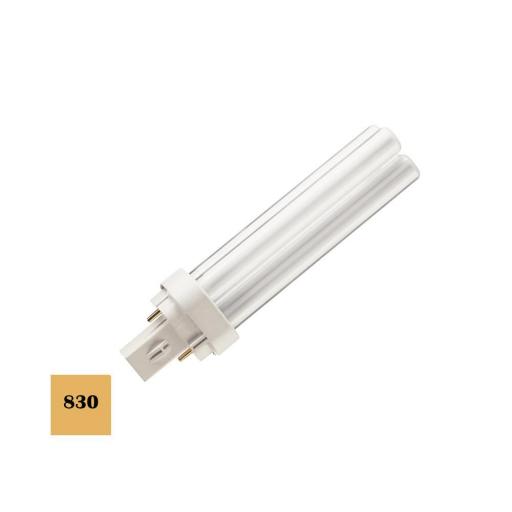 Bombilla bajo consumo lynx d-26w g24 830k pl-2pin luz calida 17,4cm osram [0]