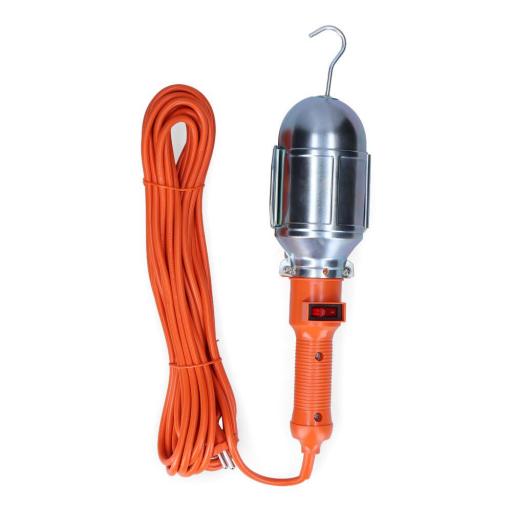 Lampara portatil con gancho e interruptor metalica. e-27 (5m de cable) [1]