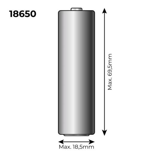 Pila de litio recargable 3,7v 2300mah (recambio ref: 36100/36105/36115/70390) mod: 18650 ø18´5mm x 69´5mm [0]