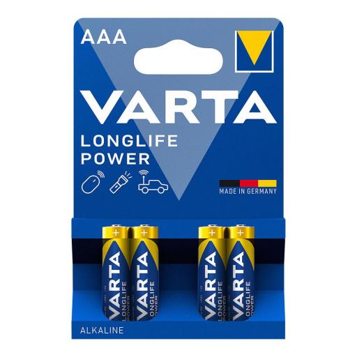 Pila varta alkalina longlife power aaa - lr03 (blister 4 unid.) ø10,5x44,5mm [0]