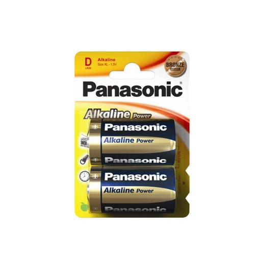 Pila alkalina panasonic bronze d - lr20 1,5v (blister 2 unid.) ø34,2x61,5mm [0]