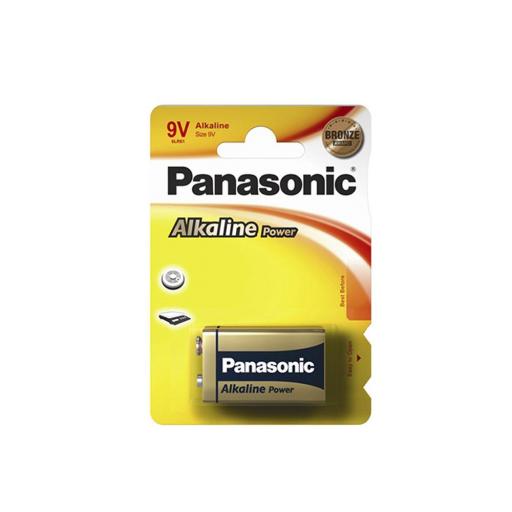 Pila alkalina panasonic bronze 6lr61 9v (blister 1 unid.) 26,5x17,5x48,5mm [0]