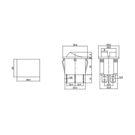 Interruptor doble luminoso empotrado 16a [1]