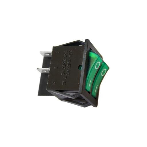 Interruptor doble 15a 250v verde [0]