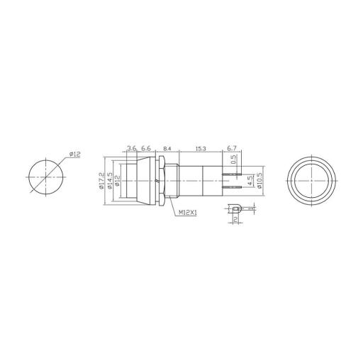 Interruptor unipolar base redonda 1a 250v colores surtidos [1]