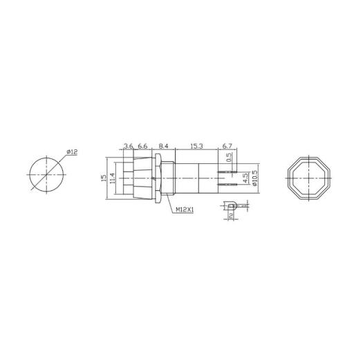 Interruptor unipolar base hexagonal 1a 250v [1]