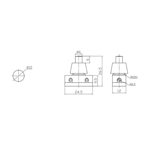 Interruptor unipolar pulsador 2a 250v blanco [1]