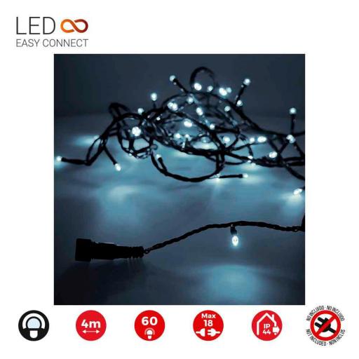 Guirnalda easy-connect 4m 60 leds blanco frio ip44 30v (ip44 interior-exterior) edm total 1,08w [1]