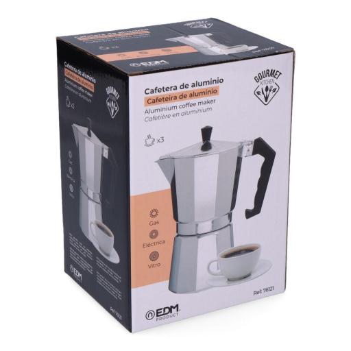 Cafetera de aluminio de 3 tazas edm [1]