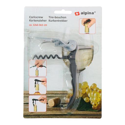 Sacacorchos de camarero sommelier inoxidable/abs 12cm [1]