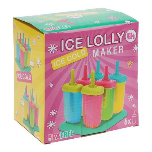 Set de 6 moldes para helados de hielo colores surtidos [1]