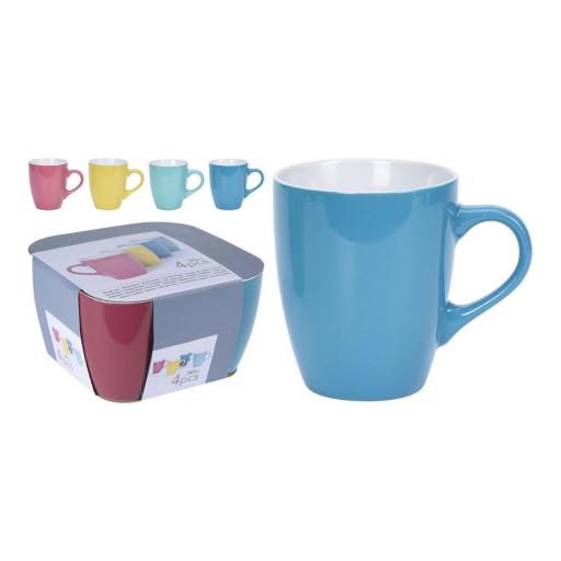 Set de 4 tazas de cafe 34cl colores surtidos [0]