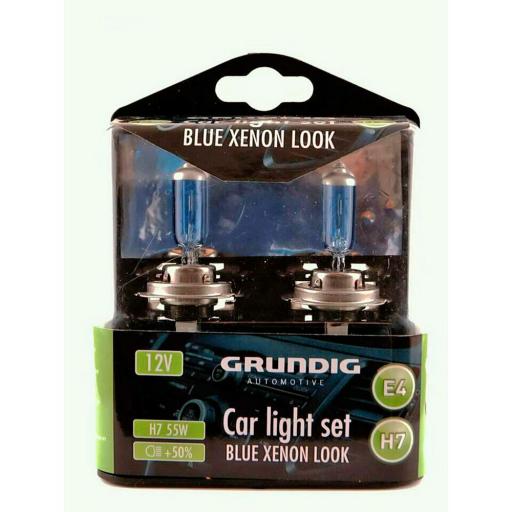 Set 2 bombillas para coche 12v h4 xenon grundig [1]