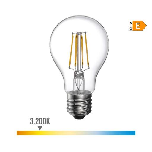 Bombilla standard con filamento de led e27 4w 500lm 3200k luz calida ø6x10,6cm edm [0]